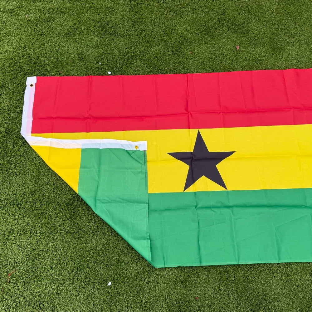 Ghana Flag 150x90cm Large 3x5 FT Ghanaian National Flag Polyester Double Stitched Outdoor Indoor Decoration