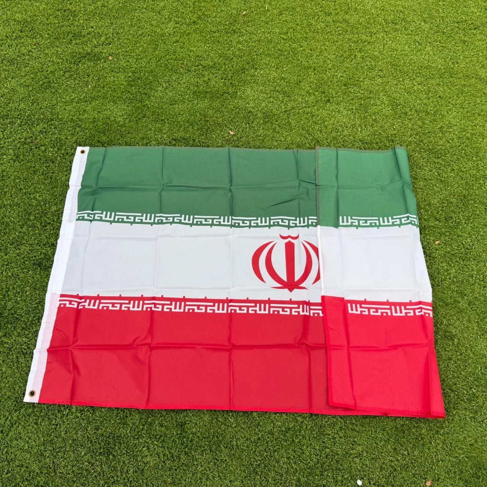 Iran Flag 150x90cm Large 3x5 FT Iranian National Flag Polyester Double Stitched Outdoor Indoor Decoration