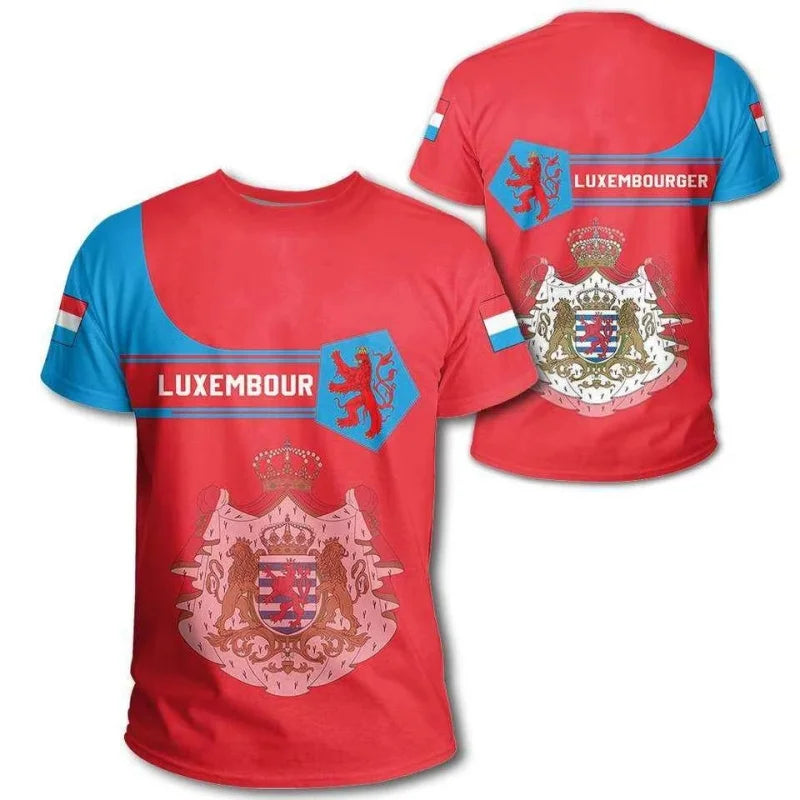 Haiti Flag Pattern T-Shirt For Men Customized Name 3D Printed Tees Summer Casual Loose T Shirts Round Neck Tops Short Sleeves