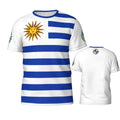 Uruguay Flag Football T-shirts Gym Sports Men & Women Short-sleeved T-shirt Gift for Soccer Fans Uruguayan Badge 3D Printed Tees