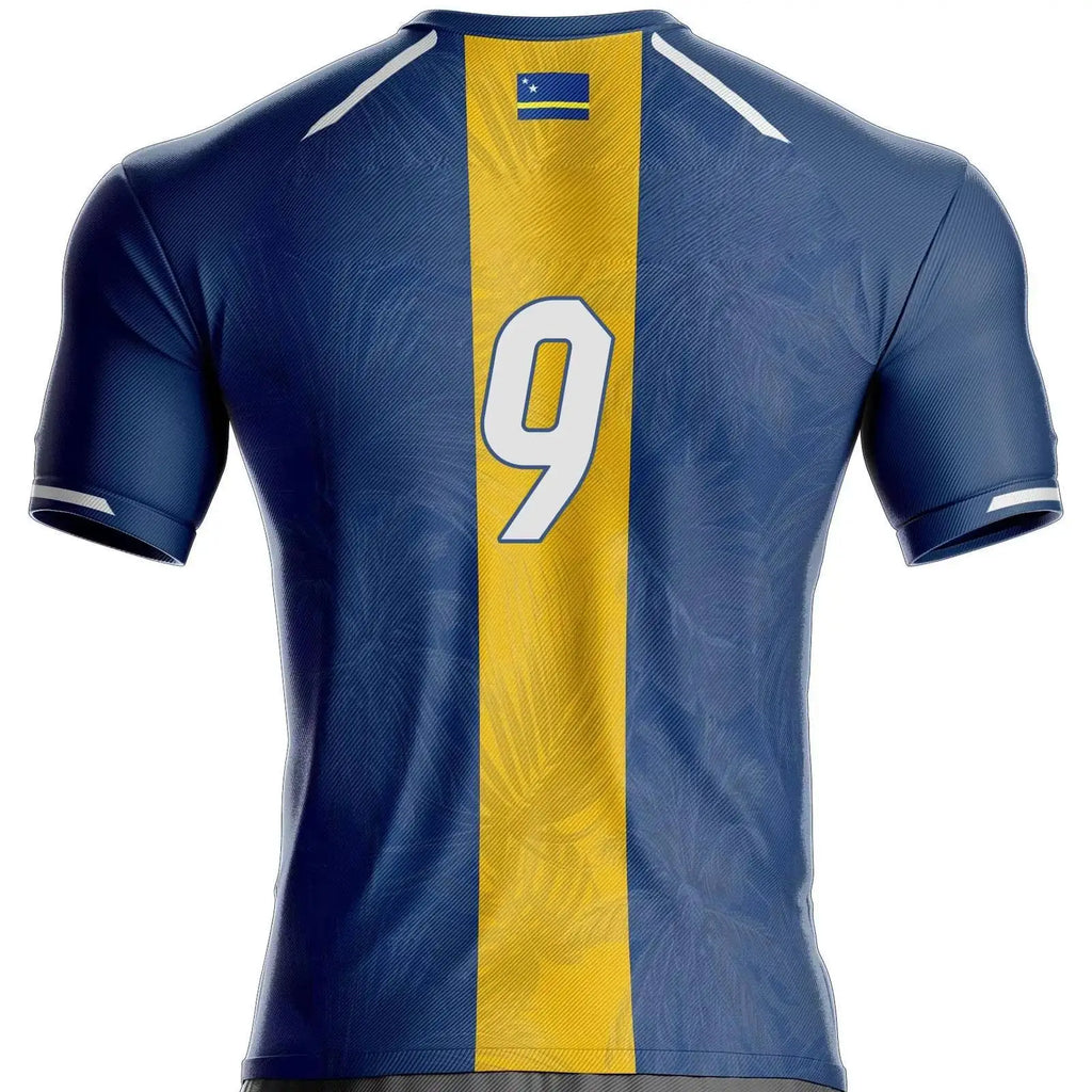 Curacao Flag Football Jersey 2026 New Style Stylish Men's Jersey Family Kids Tees Fashion Sports Top  Quick-drying Boys Adult