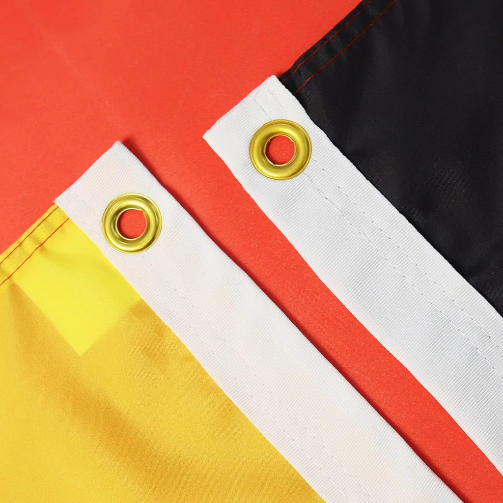 Germany Flag 3x5 Ft 100D Polyester German Banner with Two Metal Grommets Fade Resistant Vivid Colors 150x90 Cm