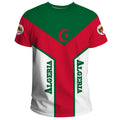2024 Argélia Bandeira T-shirt Esportiva Casual Solta 3D Impresso de Alta Qualidade T-Shirts Verão Clube de Futebol Masculina Manga Curta Tops