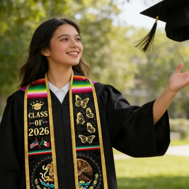 Mexican Graduation Sash & Stole – Premium Graduation Gown Sash for Graduation Ceremony