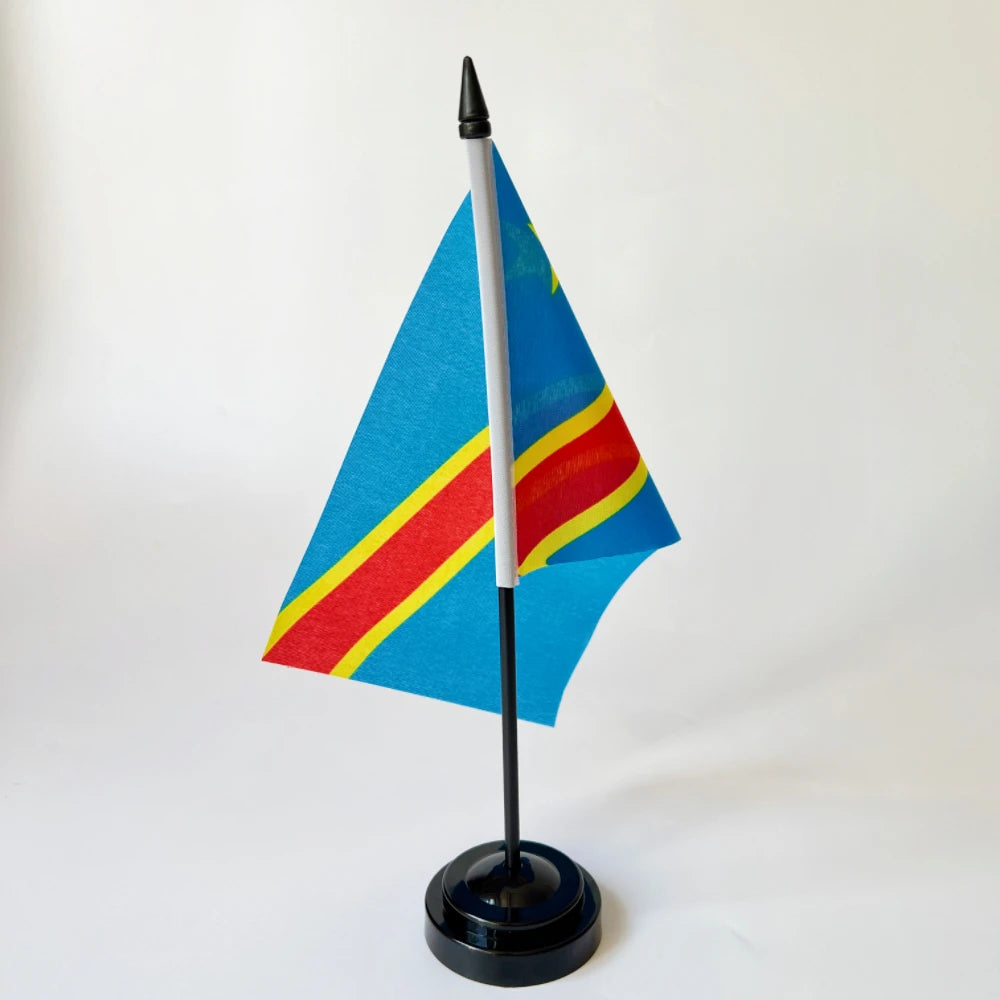 14x21cm Office Desk Flag Of Congo Flag Flag The Republic Of Congo National hanging Flag banner standard Hanging Banner