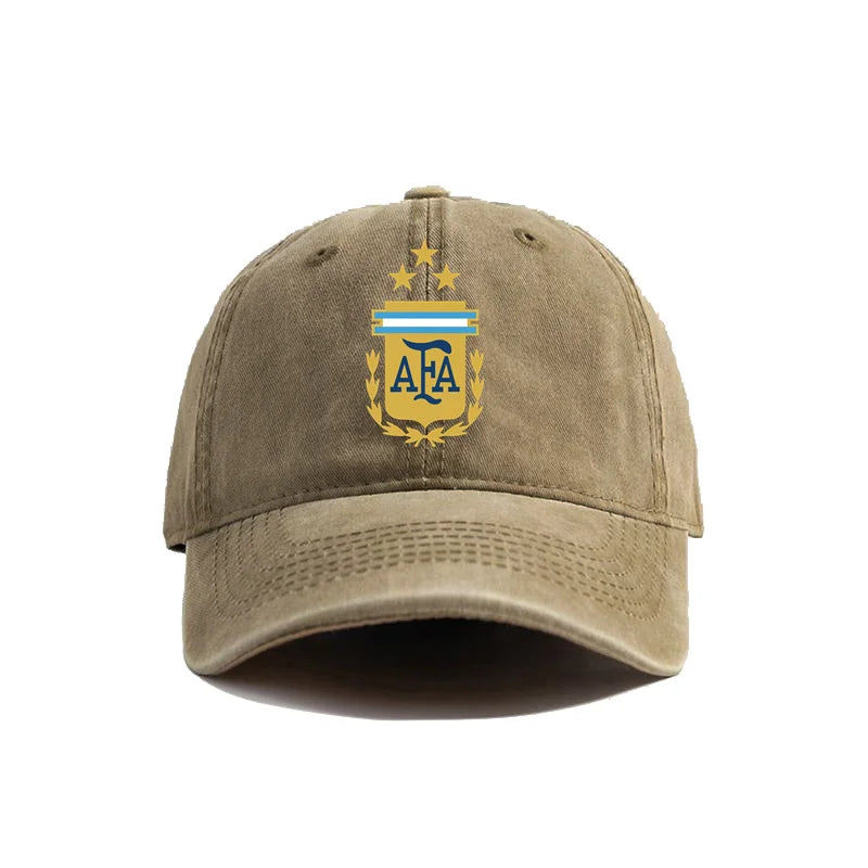 Argentina Baseball Cap – Distressed Vintage Dad Hat | 3 Stars Embroidered Cotton Adjustable Summer Outdoor Cap for Men