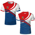 Czech Republic Flag T-Shirt Czech Republic National Emblem Graphic Tee Men's Women's Outdoor Sports Breathable Football Jersey