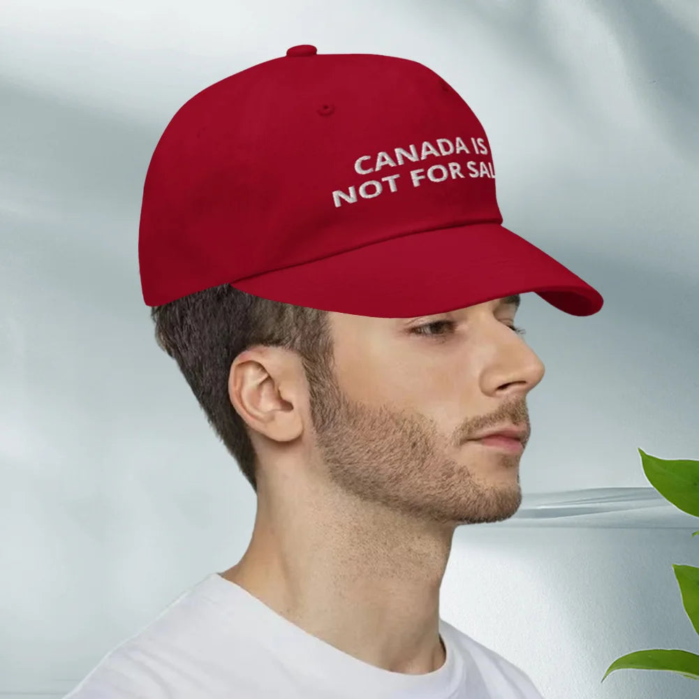 Canada Is Not For Sale Hat – Adjustable Vintage Baseball Cap, Canada Flag Streetwear Trucker Cap for Men & Women