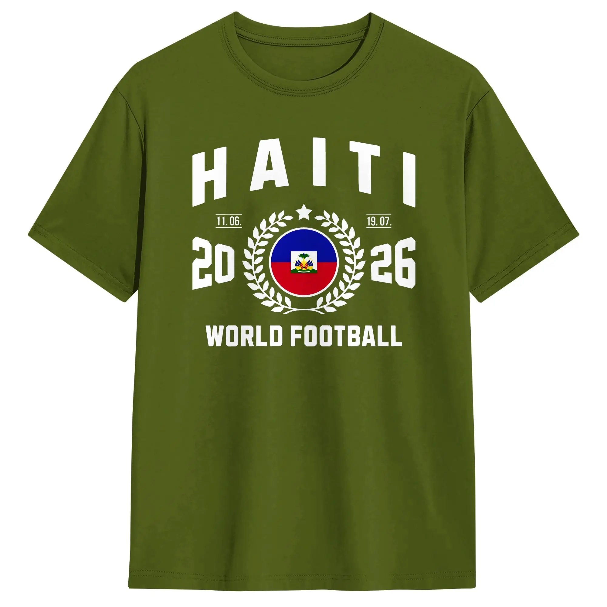 Haiti Football Supporter 2026 Badge T-Shirt  Hip Hop T Shirts Short-Sleeved Vintage Tshirt Summer Cotton Oversized Clothes