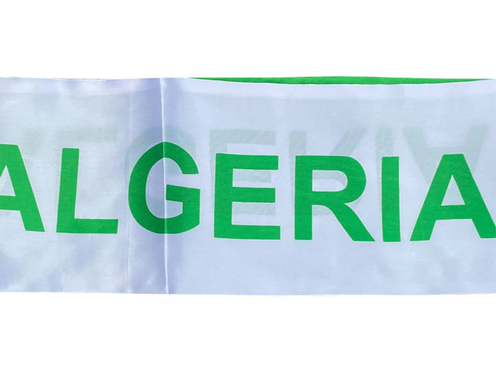 Algeria Flag Football Scarf – Satin Supporter Scarf (14×130cm)