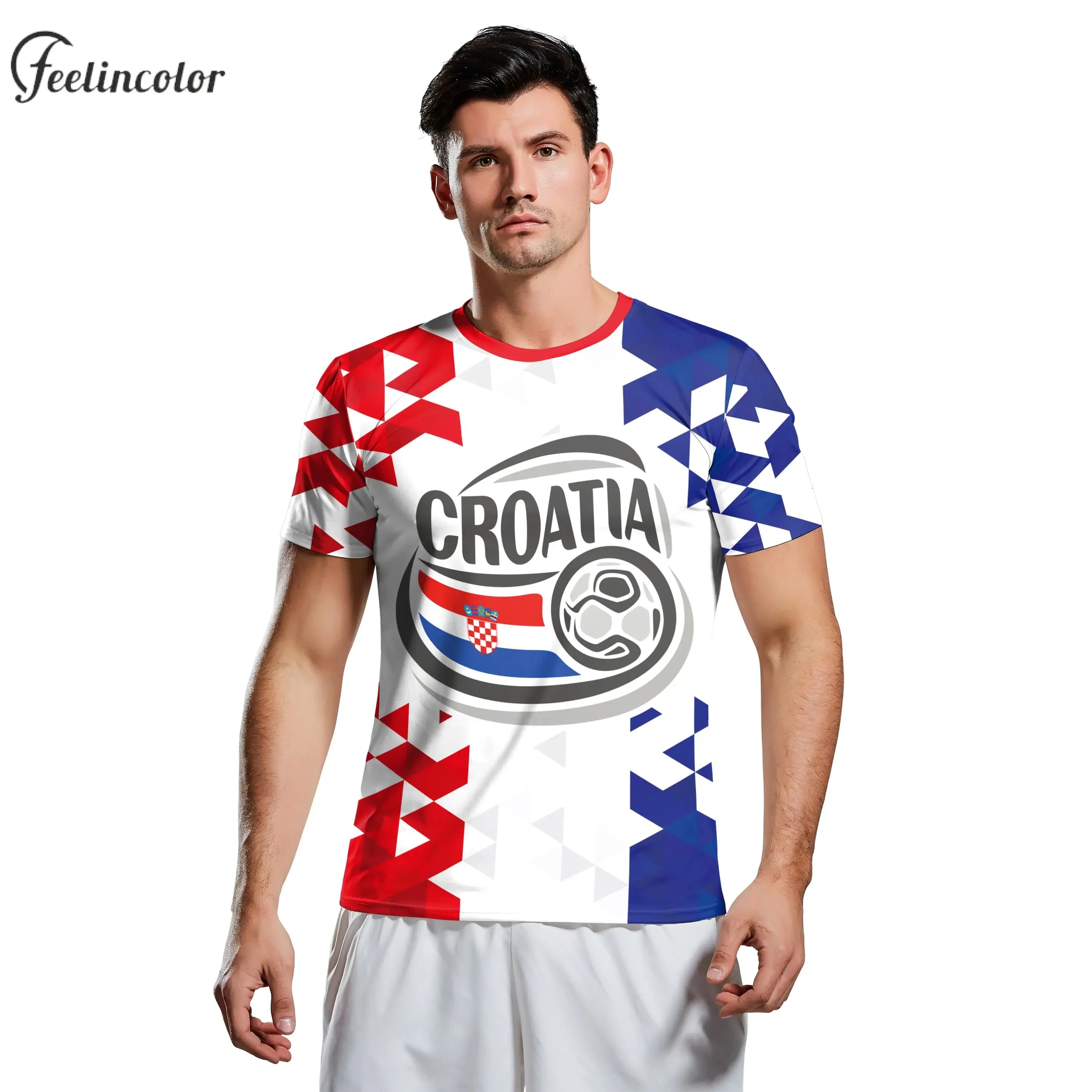 2026 Jersery Croatia T-Shirt for Men HR Flag Tee Shirts Fashion 18 Soccer Top Red White Grids Football Jerseys Unisex Clothing