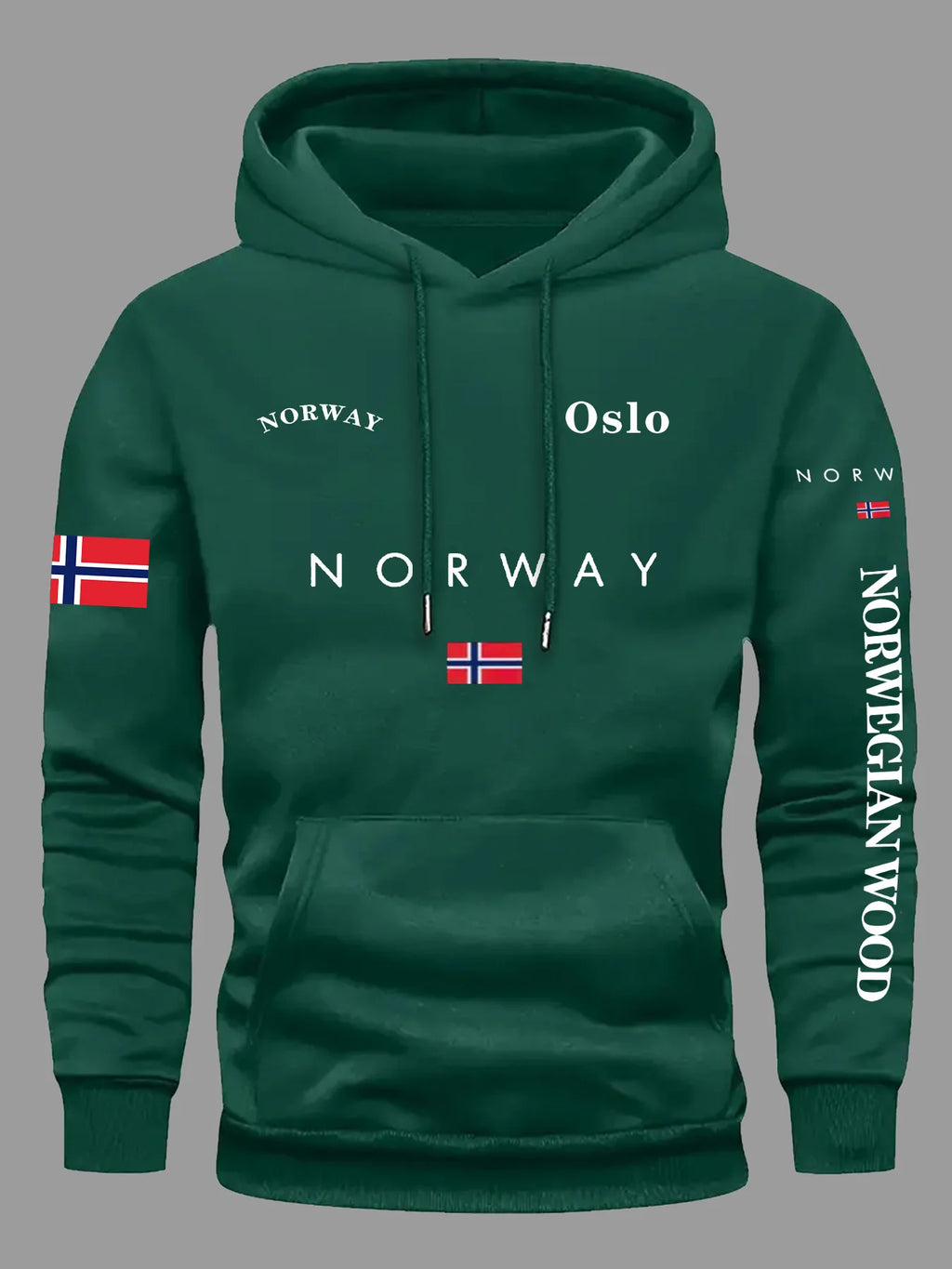NORUEGA Bandeira Moletons Masculino Feminino Esporte ao Ar Livre Aventura Fitness Corrida Rua Casual Outono Inverno Moletom Top Roupa