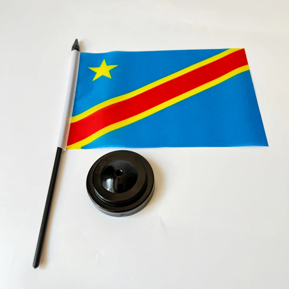 14x21cm Office Desk Flag Of Congo Flag Flag The Republic Of Congo National hanging Flag banner standard Hanging Banner