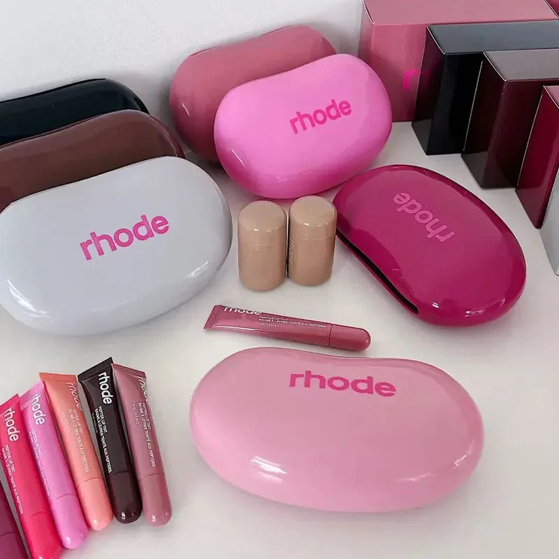 Fashion RHODE Limited Cosmetic Colorful Soft Silicone Waterproof Makeup Bag Convenient for Storing Items Gift Package with Box
