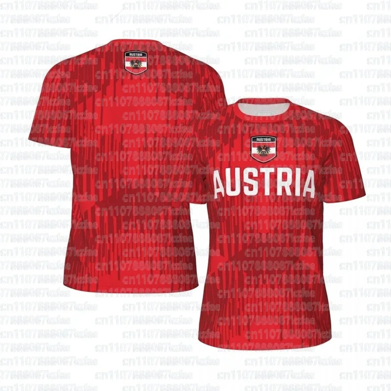 Austria Football Jersey– 3D Printed Austria Soccer Jersey Style | Quick-Dry Breathable Streetwear Tee (Men, Women & Kids)