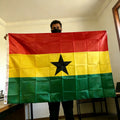 Ghana Flag 150x90cm Large 3x5 FT Ghanaian National Flag Polyester Double Stitched Outdoor Indoor Decoration