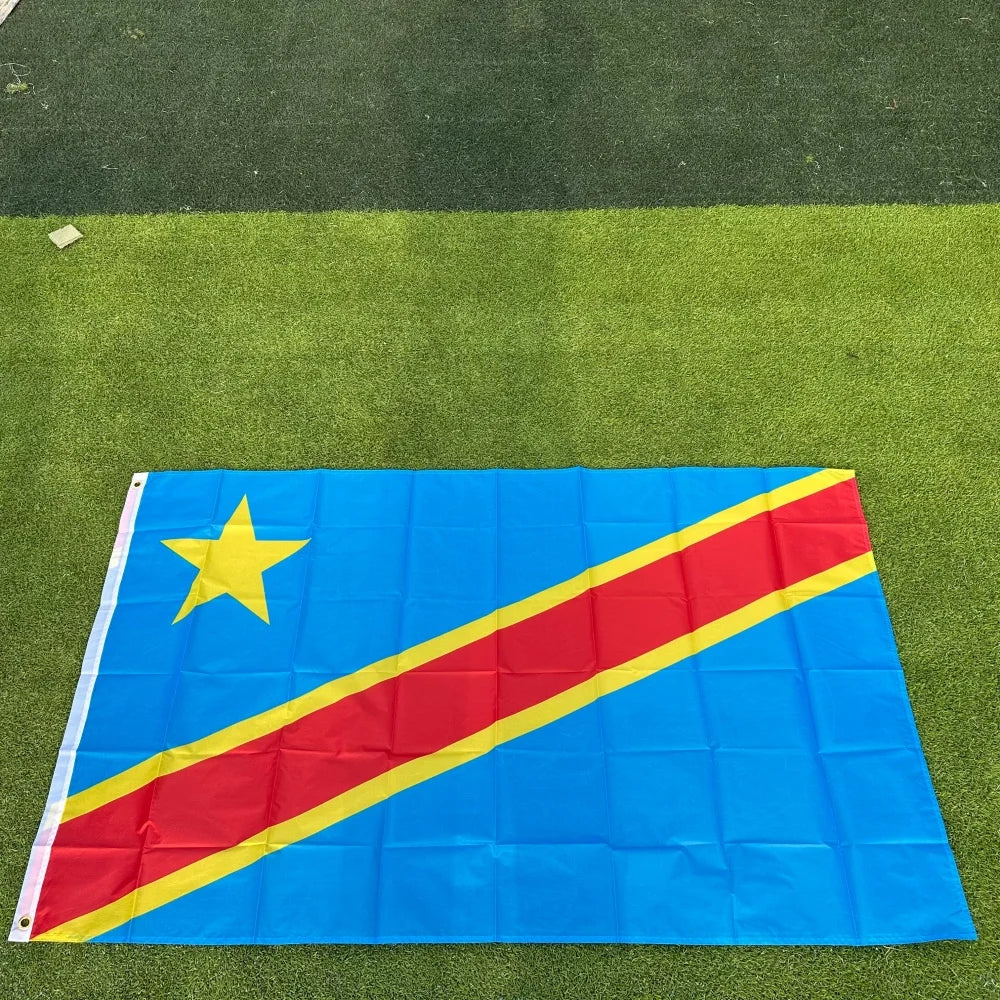 Congo flag 90X150cm Congo Democratic Republic of the Congo flag Banner 3x5 ft National flag Home Decoration flags