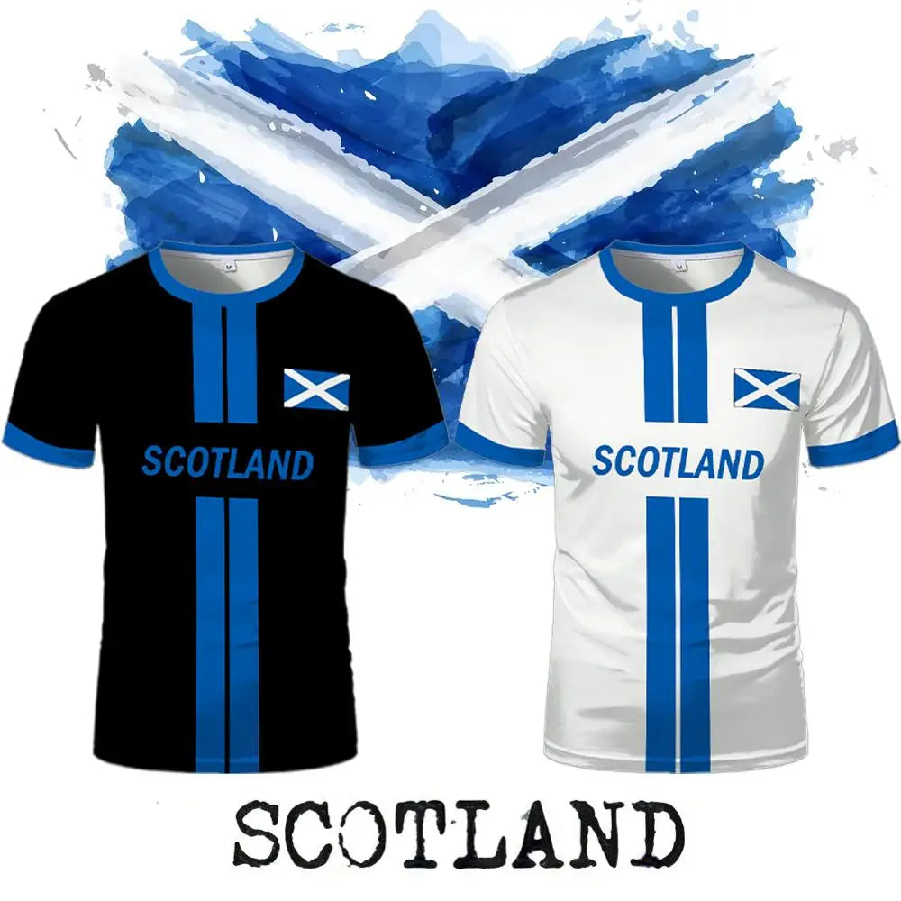 Scotland Flag Printed Jersey Men Fashion Football T-shirt Men's And Women's Casual Quick-drying And Breathable Training Uniform