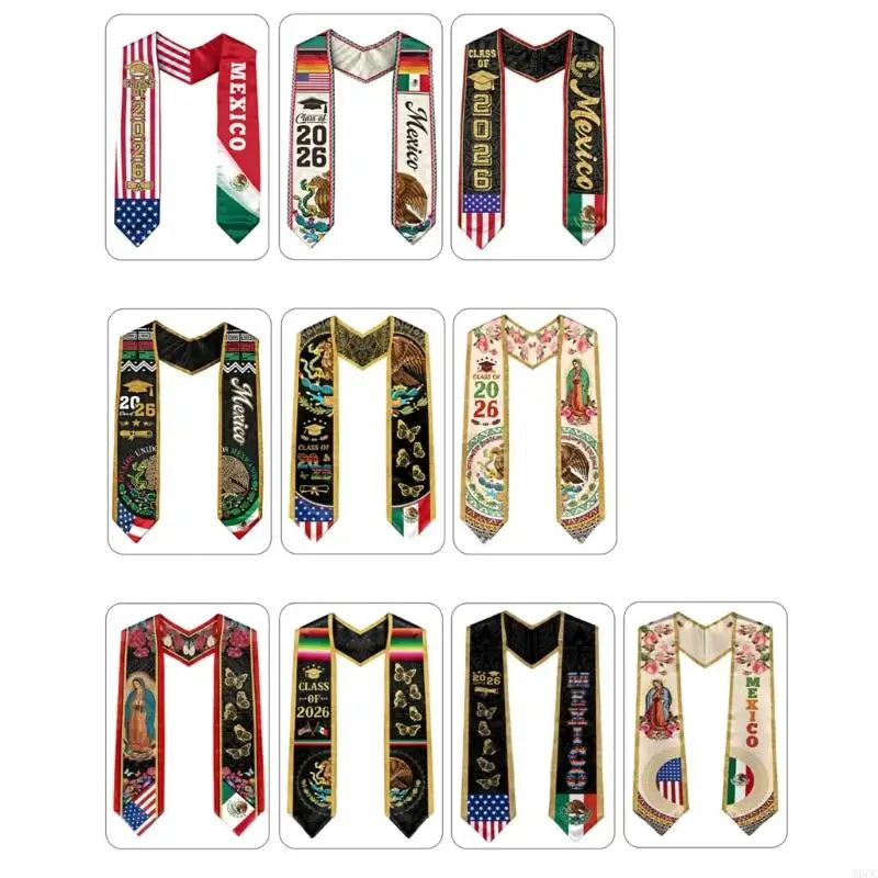 Mexican Graduation Sash & Stole – Premium Graduation Gown Sash for Graduation Ceremony