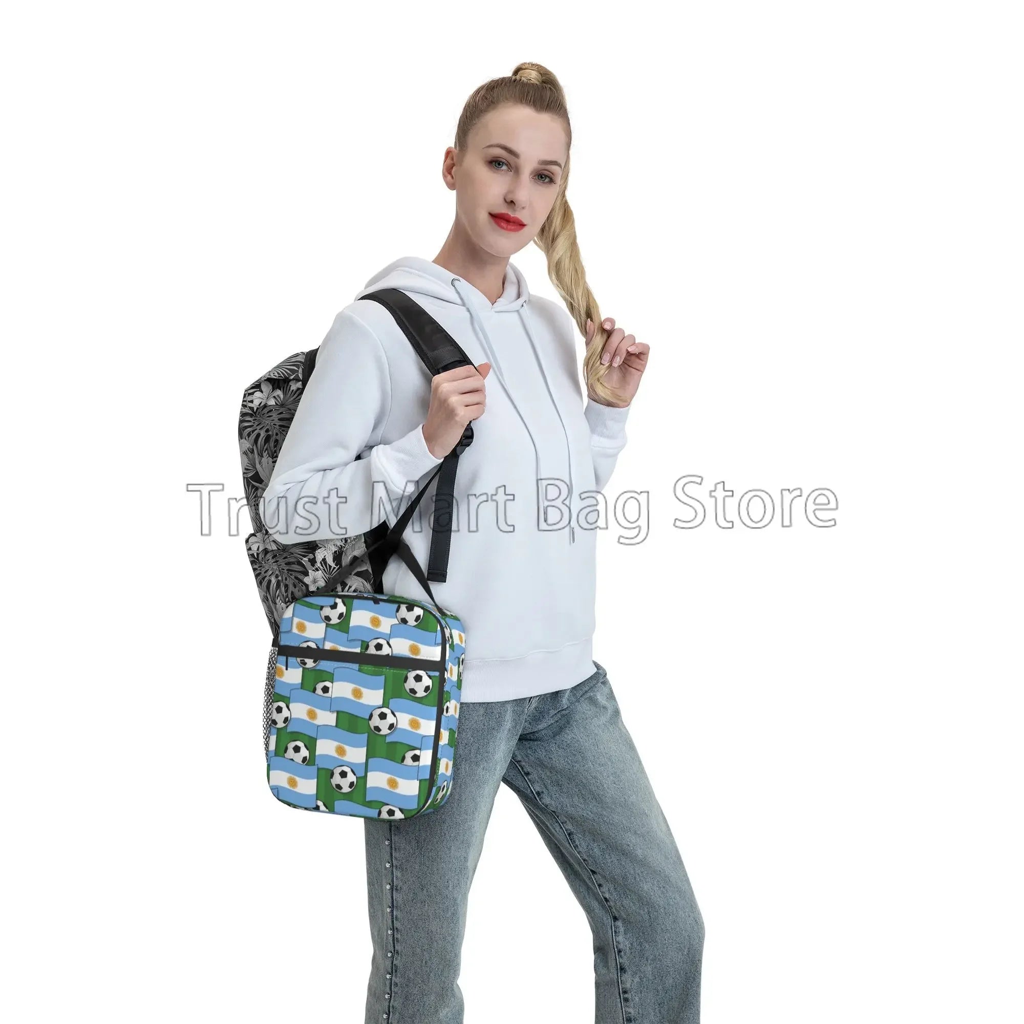 Argentina Flag Insulated Lunch Bag – Waterproof Thermal Bento Cooler Tote | Portable Reusable Picnic Lunch Box