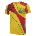 3D printed African Ghanaian flag and emblem pattern men's T-shirt, football team jersey, summer outdoor sports training top