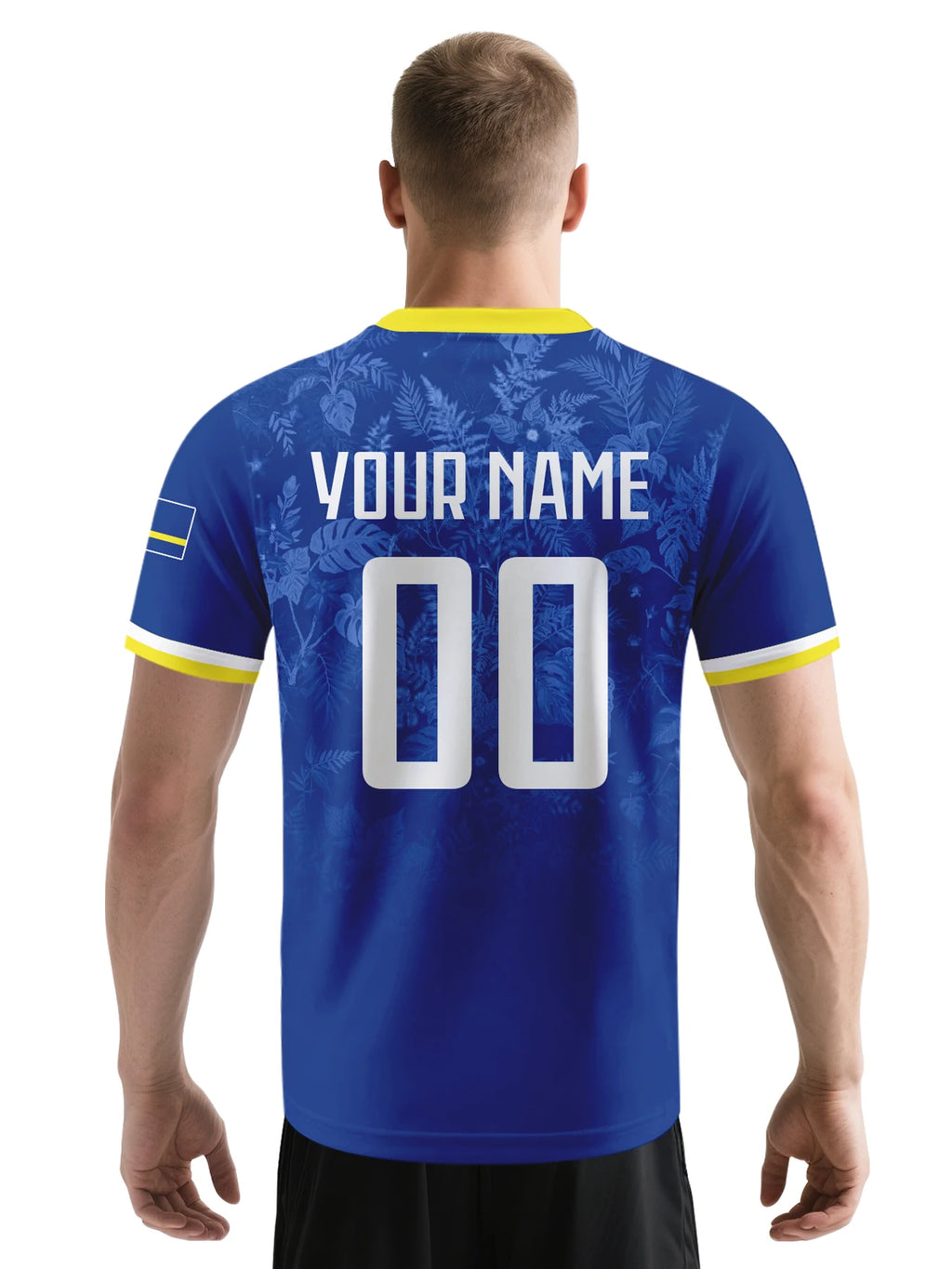 Camisa de Futebol Personalizada Curaçao com Nome Número Gola V Respirável para Homens Jovens Mulheres