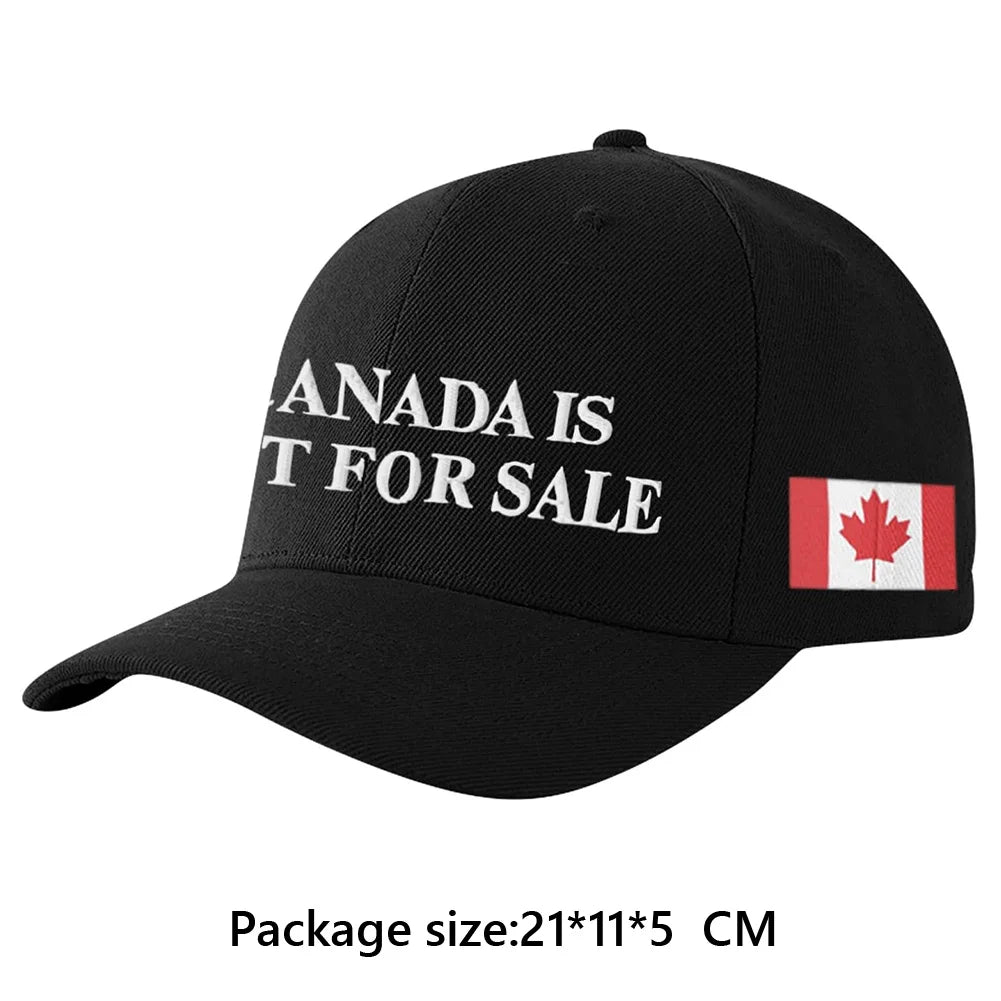 Canada Is Not For Sale Hat – Adjustable Vintage Baseball Cap, Canada Flag Streetwear Trucker Cap for Men & Women