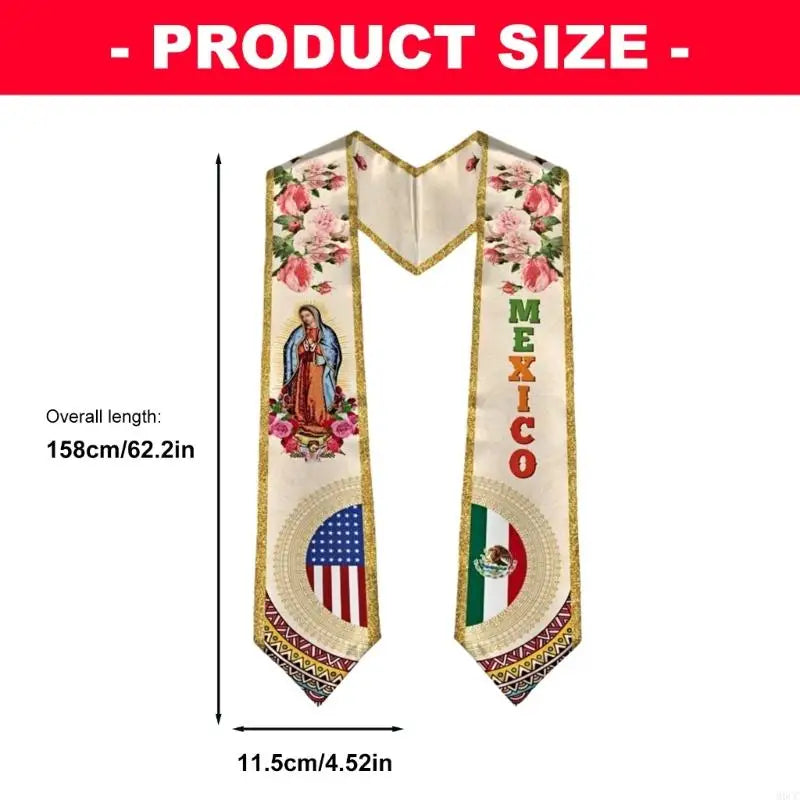 Mexican Graduation Sash & Stole – Premium Graduation Gown Sash for Graduation Ceremony
