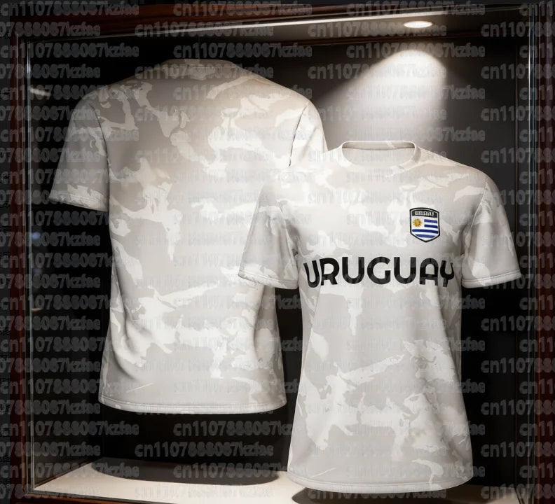 Fashion Uruguay Flag Graphic Football T Shirts Summer Trend 3D National Emblem Printed T-shirts Casual Oversized Sports Kids