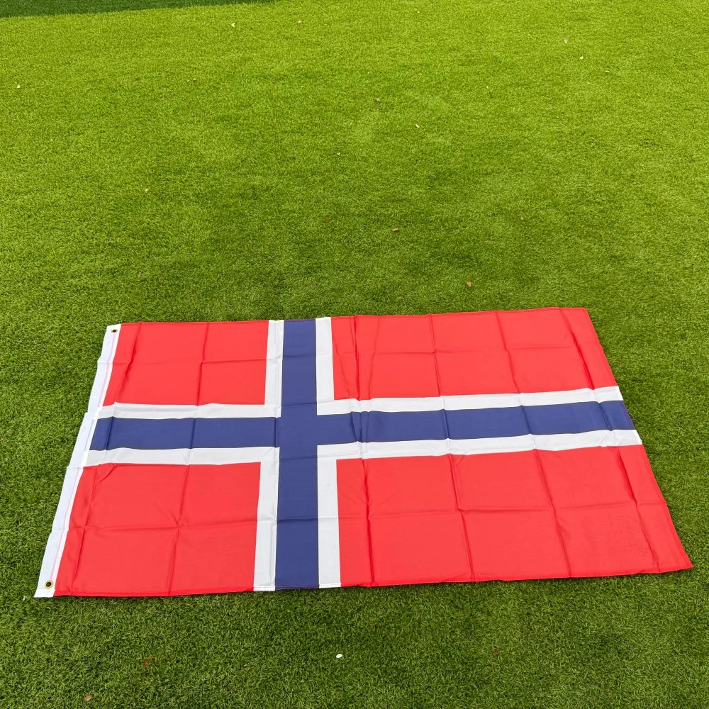 Norway Flag 150x90cm 3x5 FT Norwegian National Flag Red White Blue Cross Polyester Double Stitched Outdoor Indoor Decoration