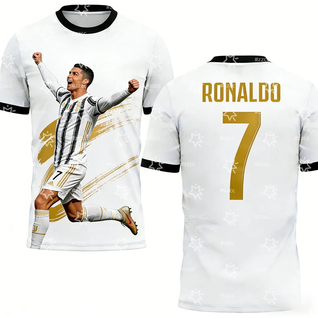 2026 RONALDO No. 7 Football Jersey Portugal Football fan gifts Summer Sports Men's T-Shirt Children's Clothing Tee Y2k Woman