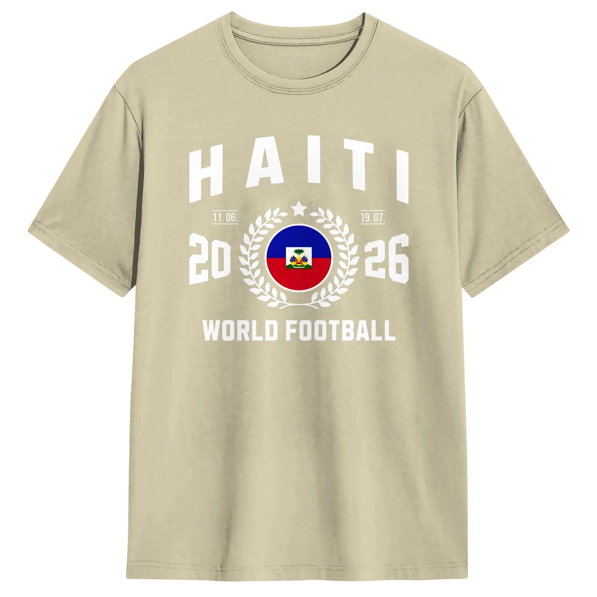 Haiti Football Supporter 2026 Badge T-Shirt  Hip Hop T Shirts Short-Sleeved Vintage Tshirt Summer Cotton Oversized Clothes