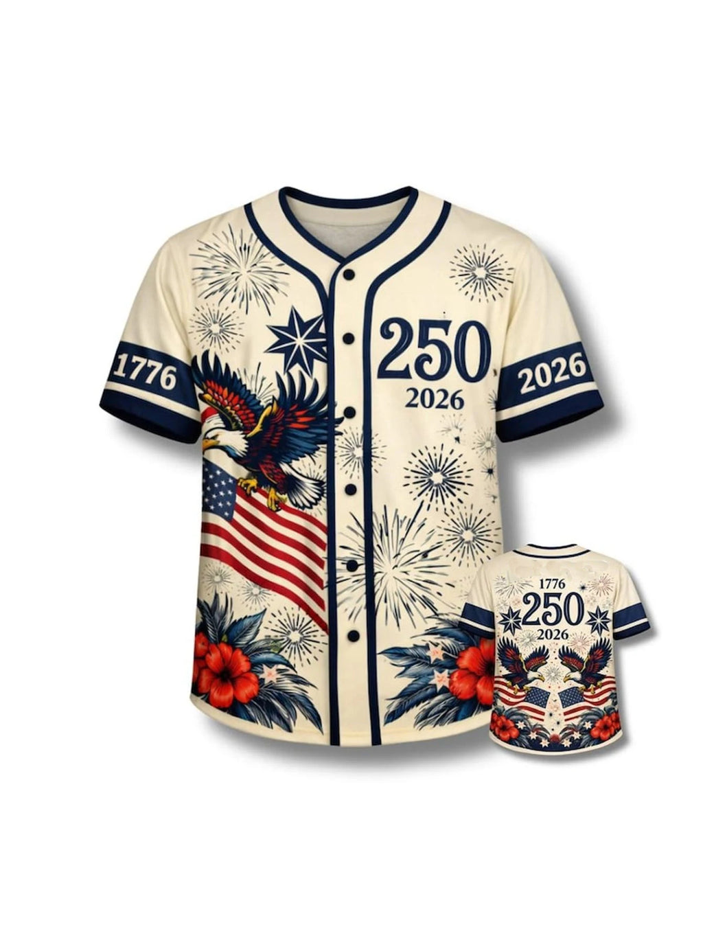 SEASONMARK 2026 USA 250th Anniversary High-Quality Baseball Jersey Unisex Fashionable Team Sportswear for All Ages