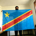 Congo flag 90X150cm Congo Democratic Republic of the Congo flag Banner 3x5 ft National flag Home Decoration flags
