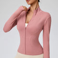 Women’s Sports Jacket Long Sleeve Quick Dry Gym Jacket Fitness Workout Running Training Zip Up Sportswear Coat