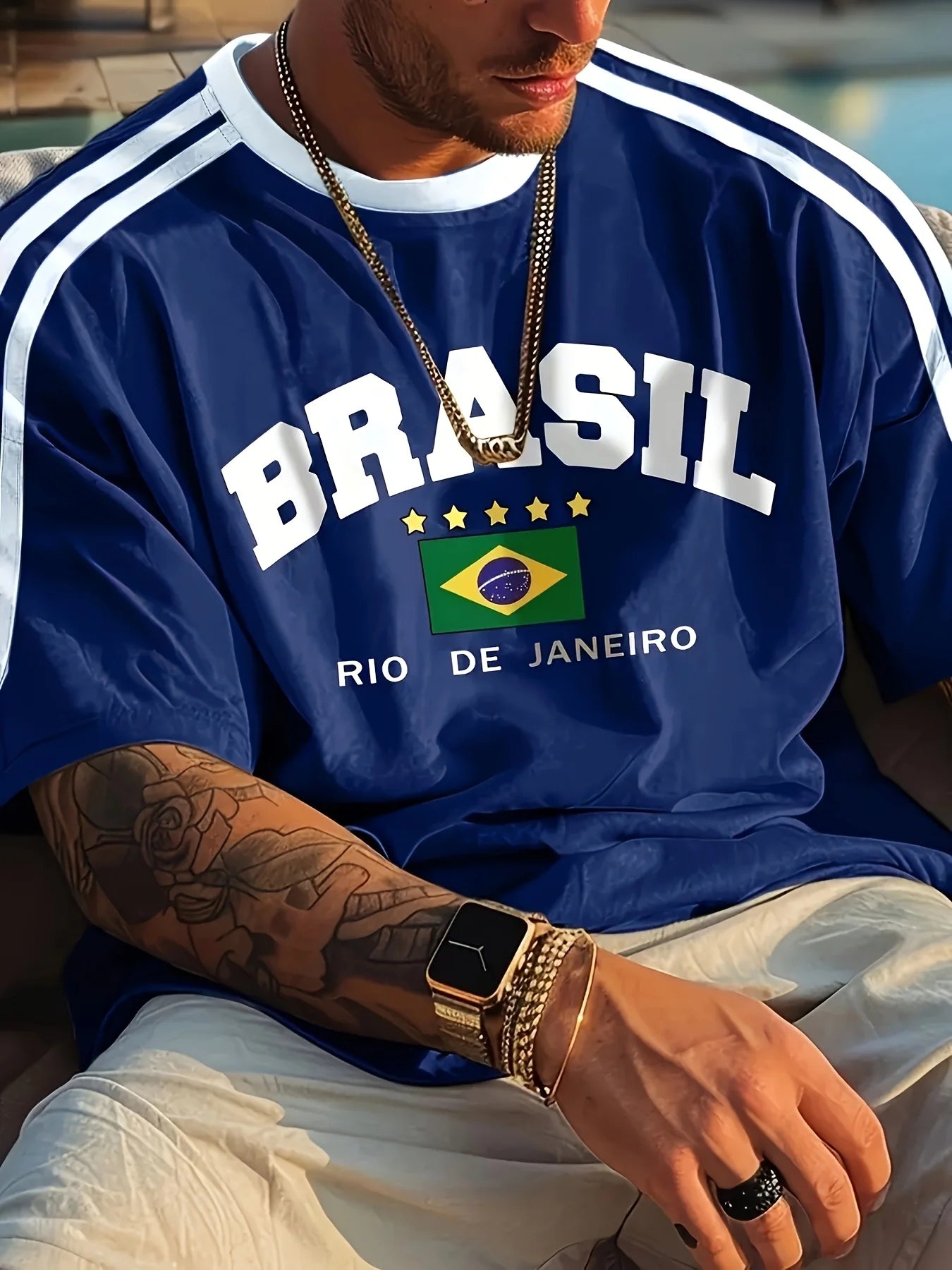 Brazil Football T-Shirt Men – Brazil Jersey Style Crewneck Tee | Casual Summer Short Sleeve Shirt | Brazil World Cup 2026 Fan Top