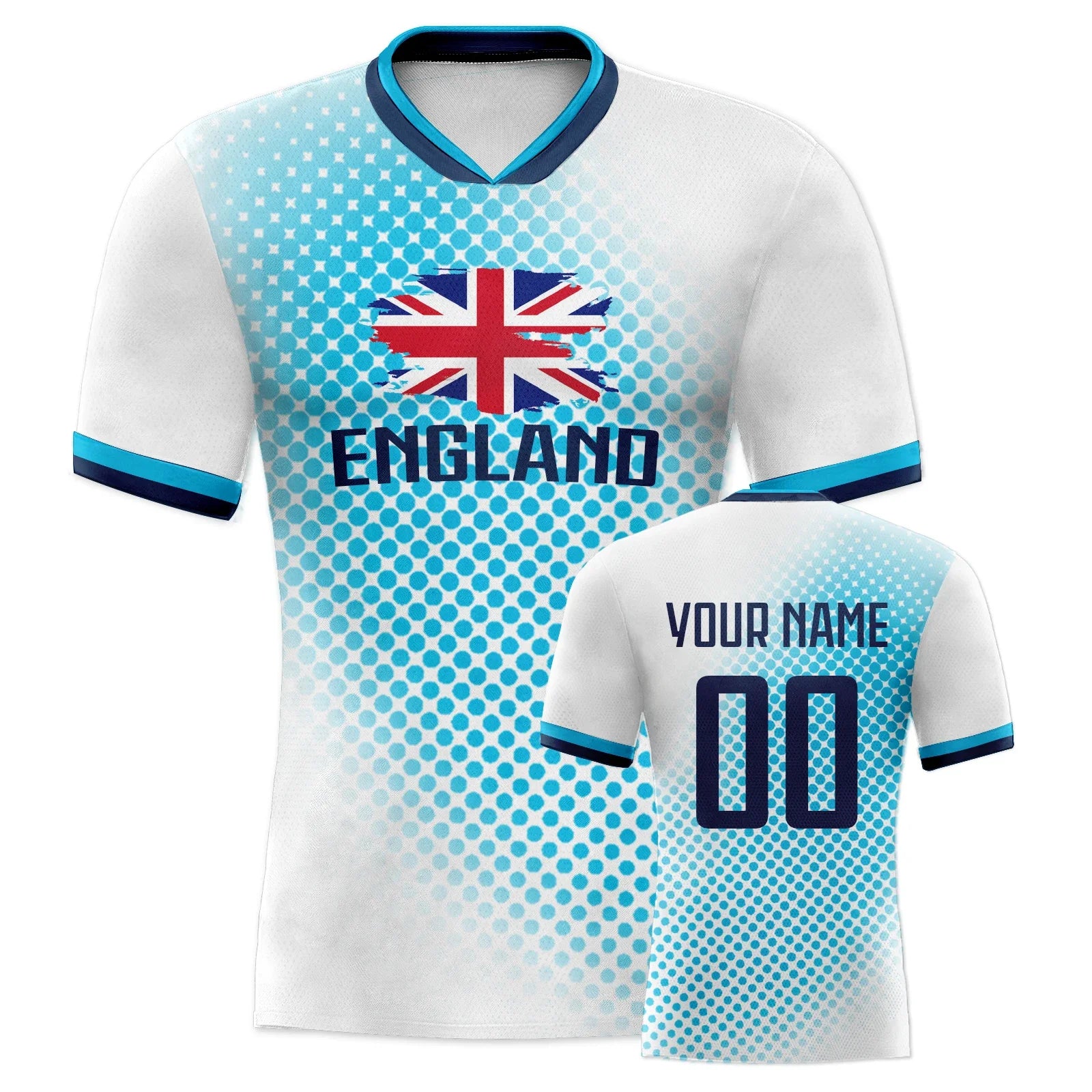 Custom England Soccer Jersey Breathable Team Training Football Shirt Personalized Name Number Jerseys for Men Beach surfing