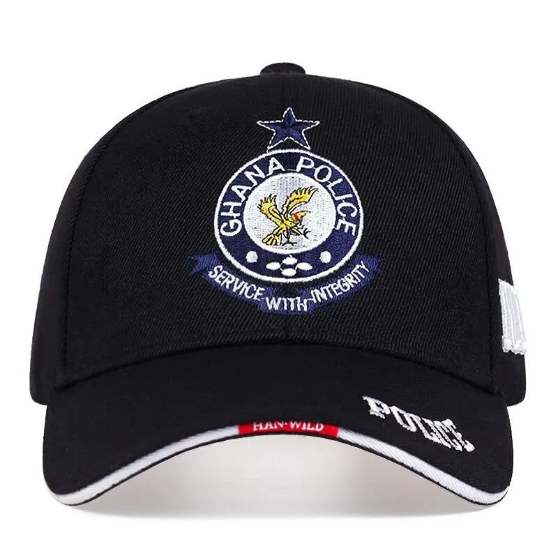 Unisex GHANA Letter Embroidery Baseball Caps Spring and Autumn Outdoor Adjustable Casual Hats Sunscreen Hat