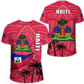 HAITI Flag 3D Print Sports Quick-dry Breathable Men T-shirt Outdoor Football Jersey Team Short-sleeve Parent-child Top Clothes