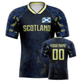 Custom Scotland Soccer Jersey Personalized Name Number, National Team Football Shirt V-Neck Flag Design for Men Youth Women