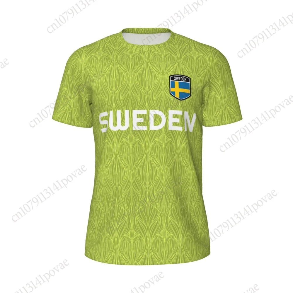 Sweden Flag T-shirts Men Women Mesh Clothing Sports Breathable For Running Bike Tennis Fitness
