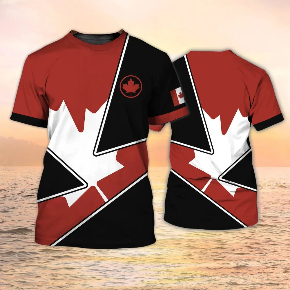 Canada Flag Maple Leaf T-Shirt – 2026 World Cup Canada Shirt, Canadian Soccer Jersey, Unisex Men Women Kids Football Tee Streetwear