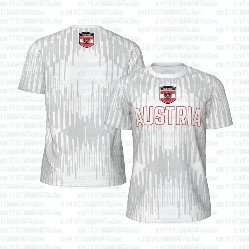 Austria Football Jersey– 3D Printed Austria Soccer Jersey Style | Quick-Dry Breathable Streetwear Tee (Men, Women & Kids)