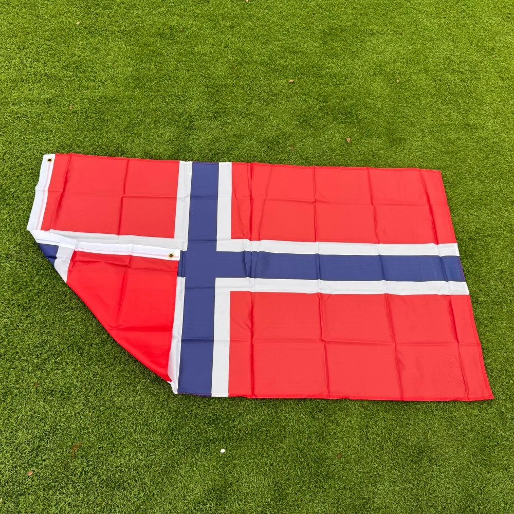 Norway Flag 150x90cm 3x5 FT Norwegian National Flag Red White Blue Cross Polyester Double Stitched Outdoor Indoor Decoration