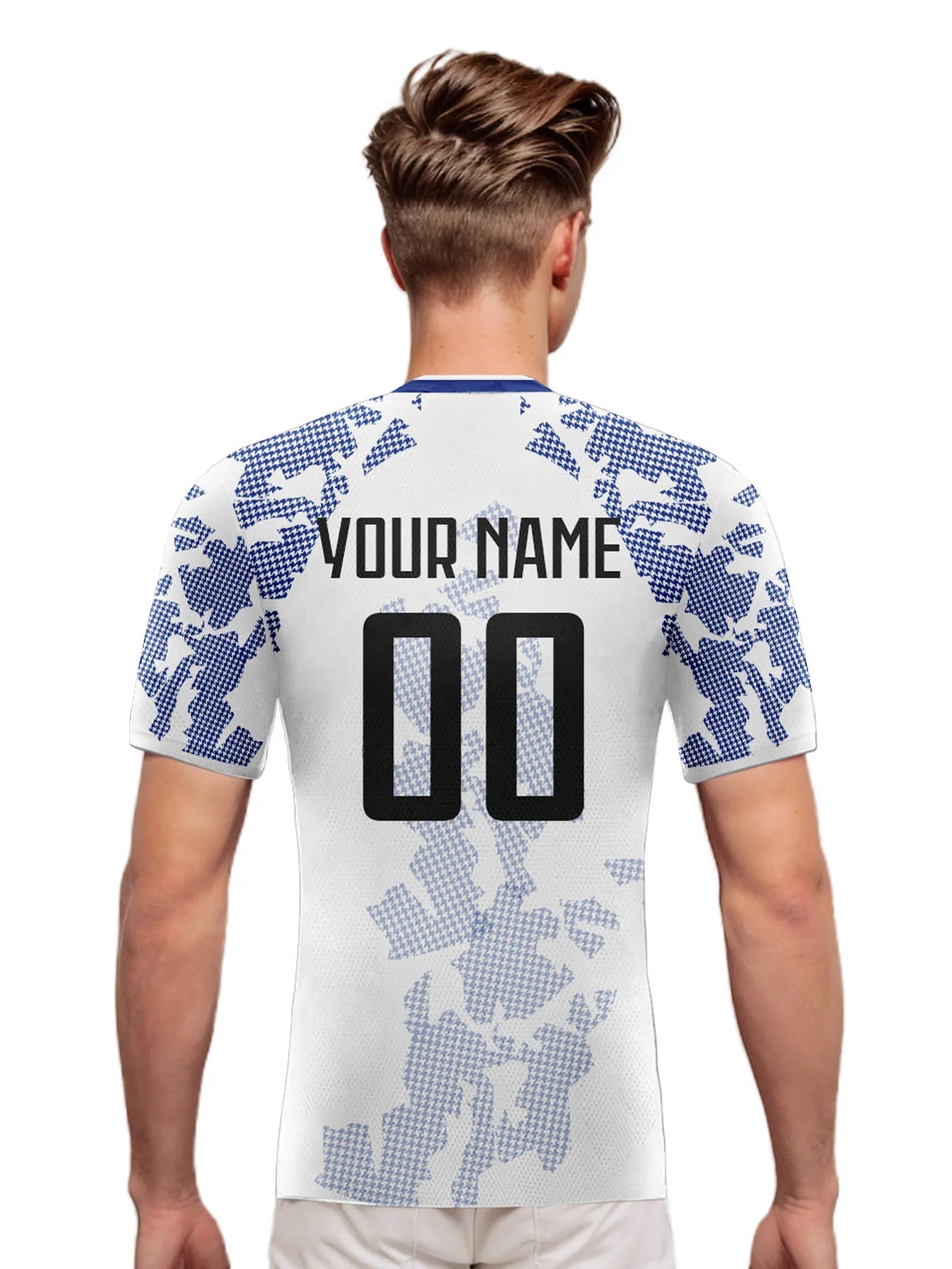 Camisa de Futebol Personalizada Curaçao com Nome Número Gola V Respirável para Homens Jovens Mulheres