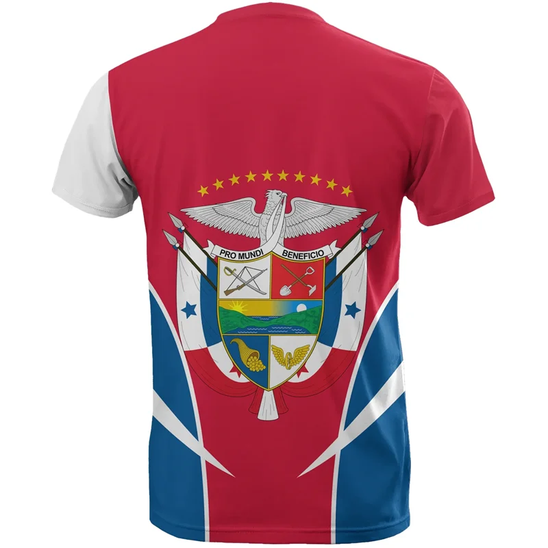 Fashion Panama Flag Pattern T Shirt For Men Sports Gym T-shirt Tops Summer Street 3D Printed Short Sleeves Casual Loose Tees