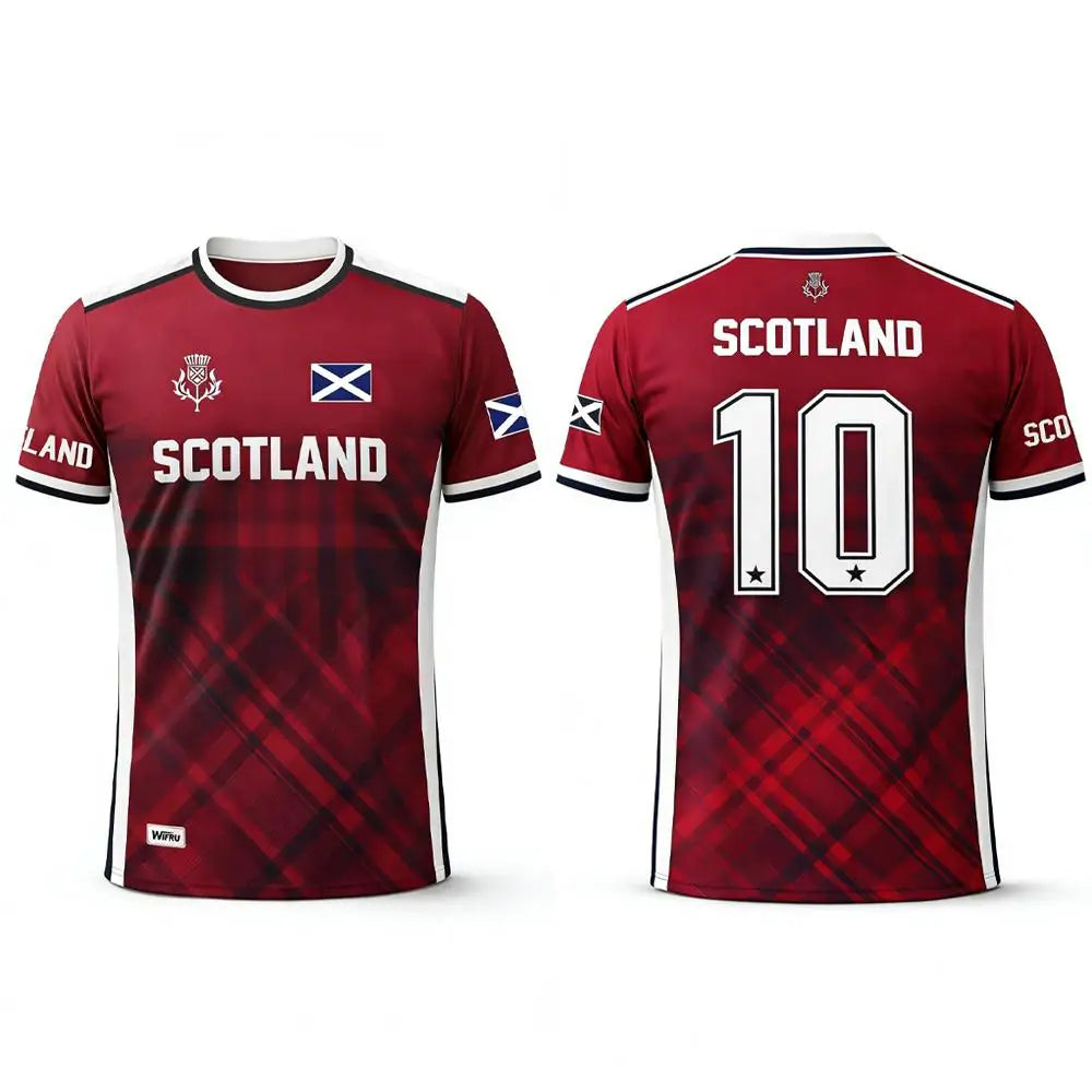 2026 Scotland Flag Print T-Shirt Summer Breathable Quick-Drying Sports Soccer Jersey Men's Everyday Training Apparel Fan Gift