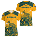 Australia Kangaroo 3D Printed T-Shirt Men Australia World Cup Jersey 2026 Style | Australia Soccer Jersey & Rugby Tee V-Neck Summer Top