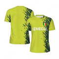 Fashion Senegal Flag Graphic Football T Shirts For Men Trend 3D National Emblem Printed Sports T-shirts Loose Breathable Tees