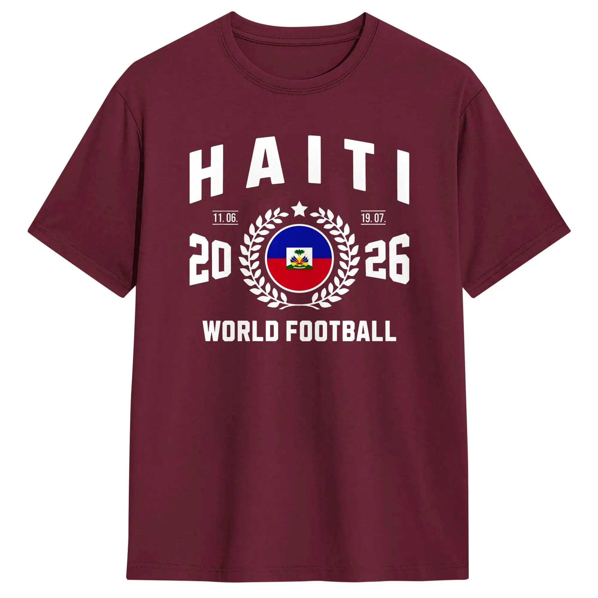 Haiti Football Supporter 2026 Badge T-Shirt  Hip Hop T Shirts Short-Sleeved Vintage Tshirt Summer Cotton Oversized Clothes